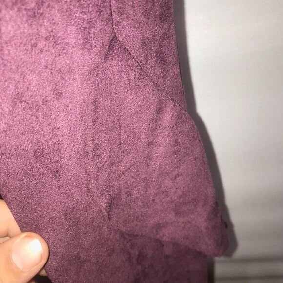 Women's Luxe Apothetique Dark Purple Ruffle Dress - Picture 11 of 13